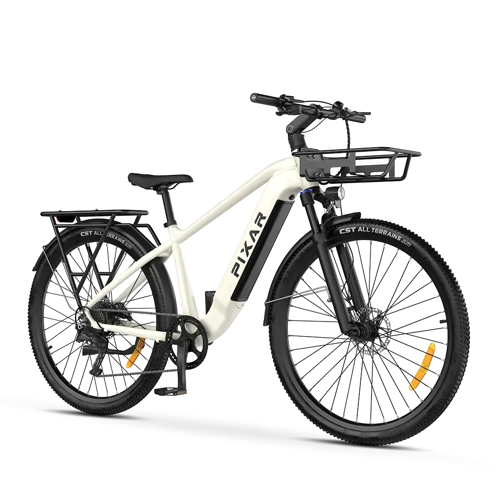 VTC électrique PIXAR Largo en 29 pouces, cadre haut, porte-bagages et garde-boue